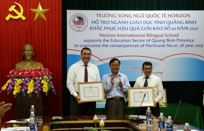 Trường Song Ngữ Quốc Tế Horizon hỗ trợ ngành giáo dục Tỉnh Quảng Bình